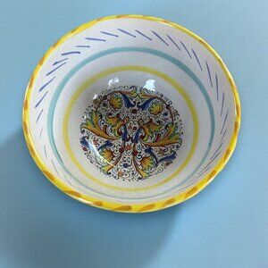 Meridana Ceramiche Italian Raffaelesco Colorful 6" Ice Cream Bowl